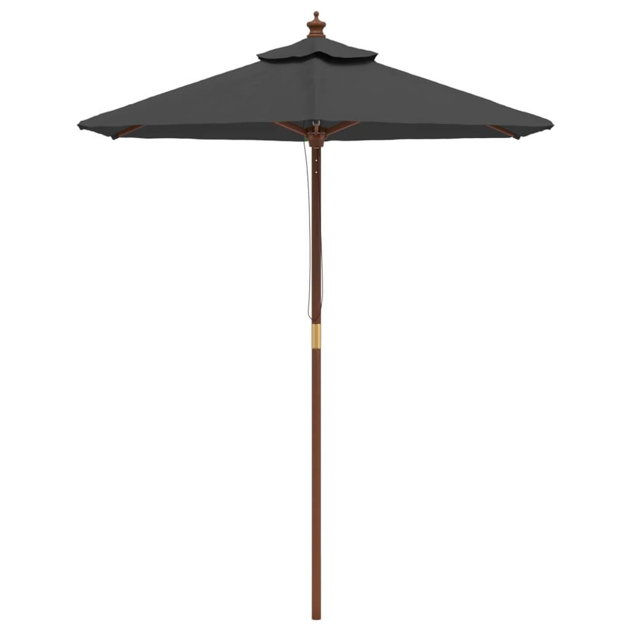Voir la diapositive 3 : VIDAXL Parasol de jardin avec mat en bois anthracite 196x231 cm