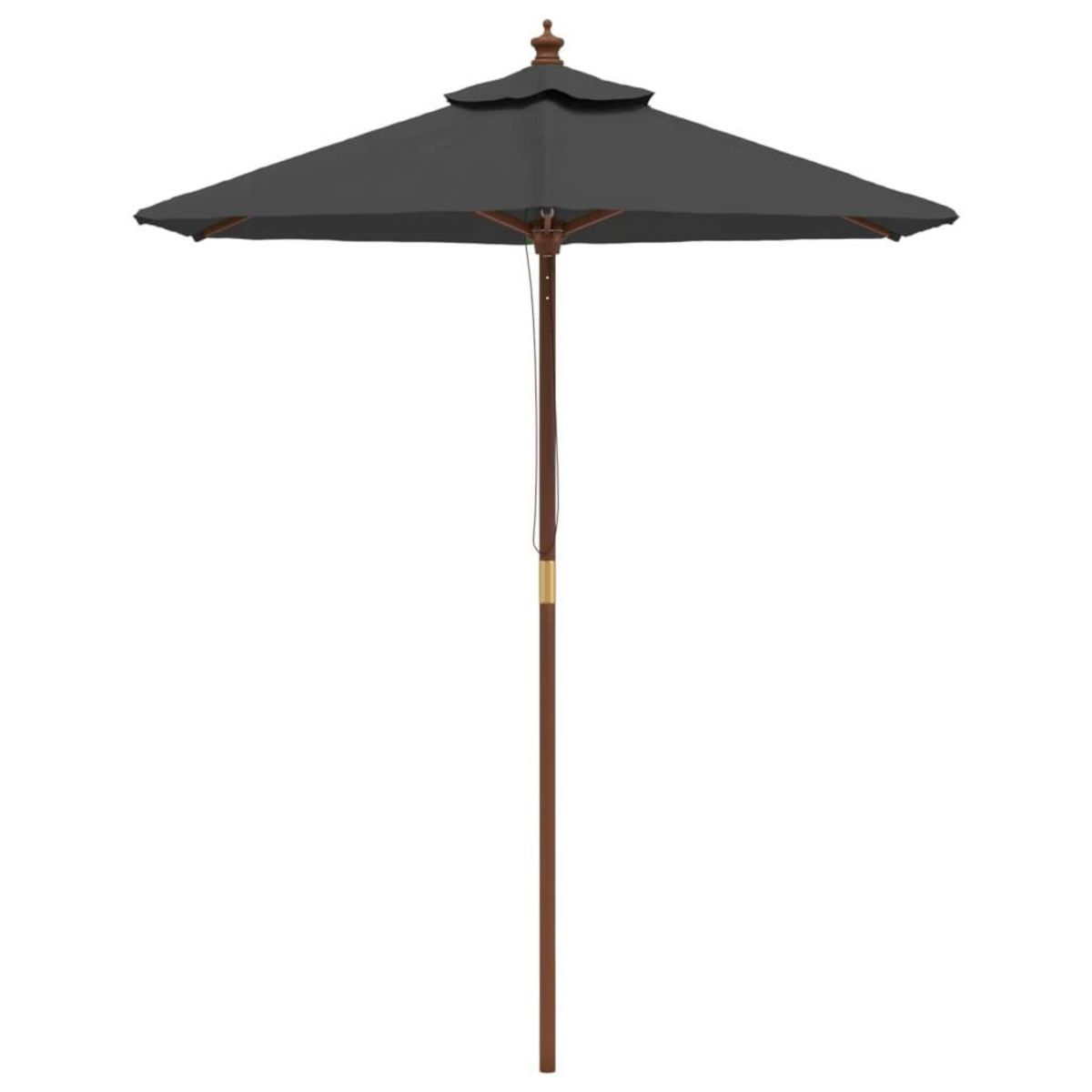 VIDAXL Parasol de jardin avec mat en bois anthracite 196x231 cm