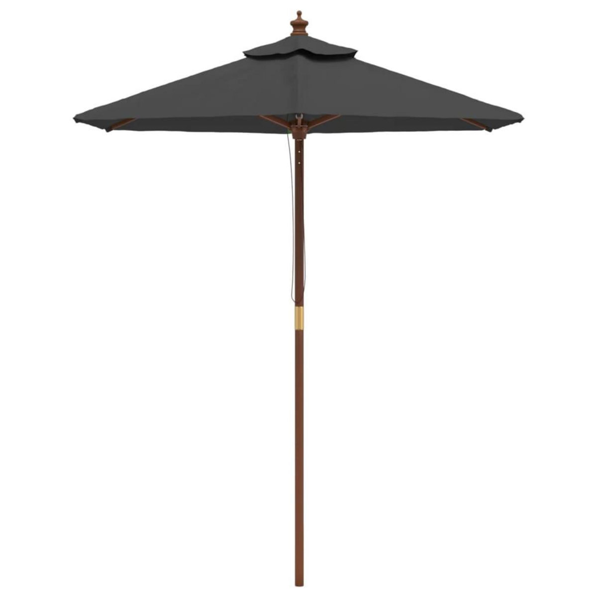 VIDAXL Parasol de jardin avec mat en bois anthracite 196x231 cm