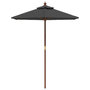 Voir la diapositive 3 : VIDAXL Parasol de jardin avec mat en bois anthracite 196x231 cm