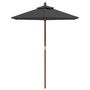 Voir la diapositive 3 : VIDAXL Parasol de jardin avec mat en bois anthracite 196x231 cm