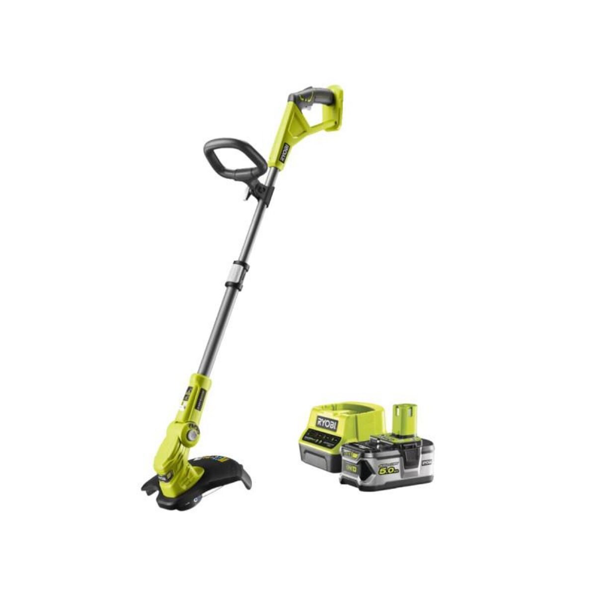 Ryobi Coupe bordures - dresse bordures RYOBI 18V One+ - 1 batterie 5.0 Ah - 1 chargeur rapide RLT183250F