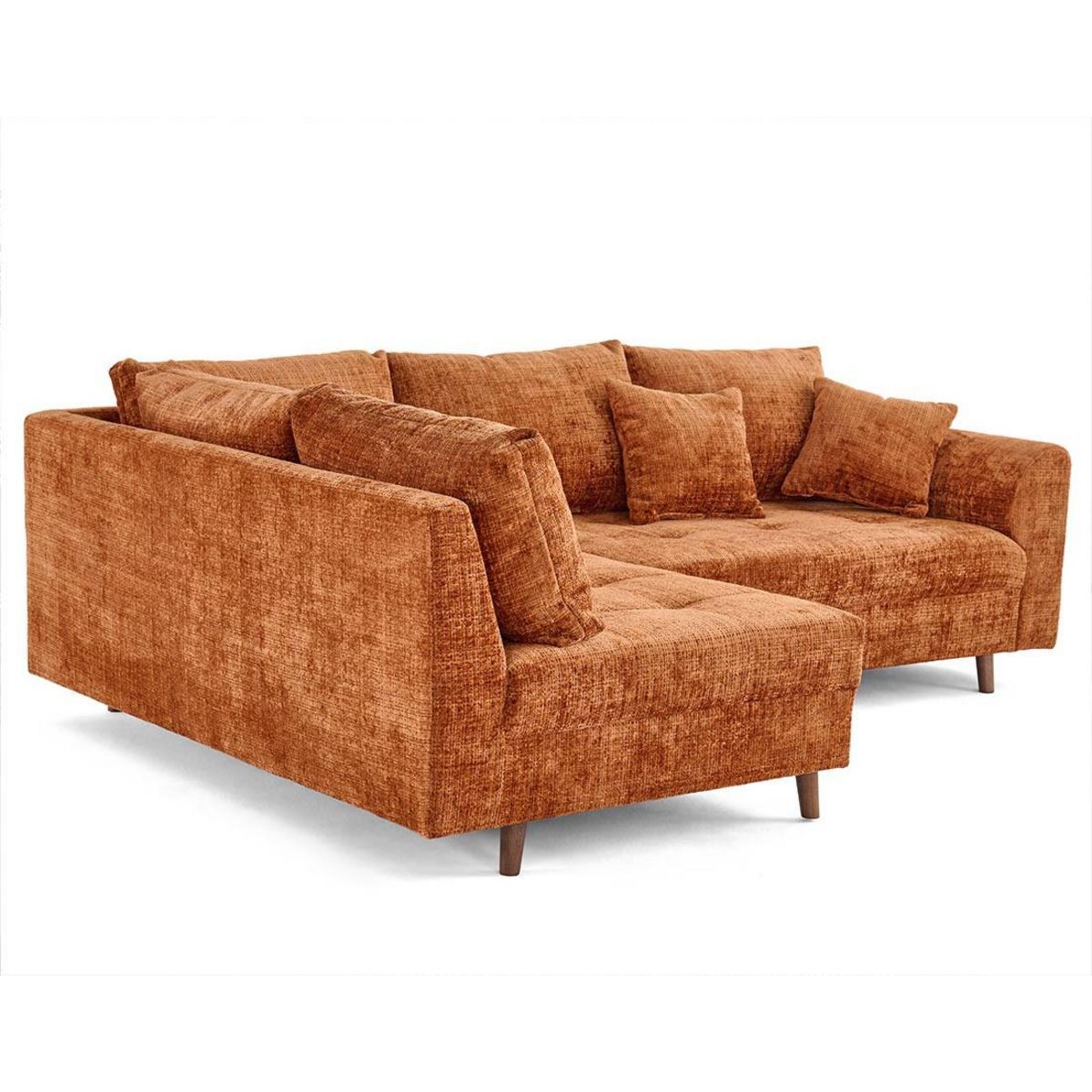 LISA DESIGN Rune - canapé d'angle gauche 4 places en velours texturé