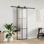 Voir la diapositive 3 : VIDAXL Porte coulissante kit de quincaillerie noir 76x205 cm verre ESG