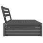 Voir la diapositive 4 : VIDAXL Canape central de jardin gris 120x80 cm bois de pin massif