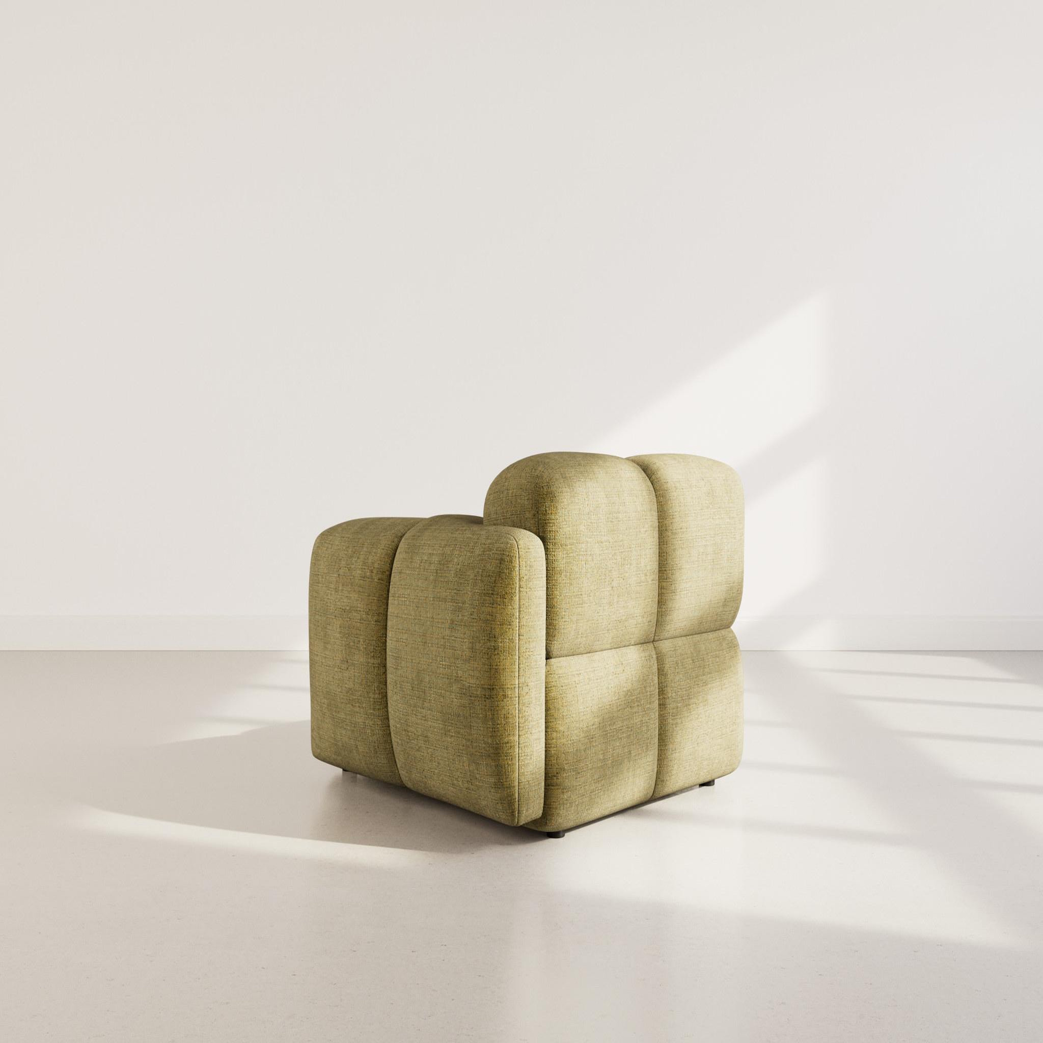 Voir la diapositive 5 : BEST MOBILIER Grace - module d'assise droit en velours texturé