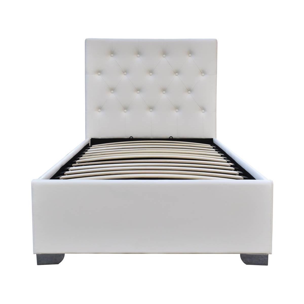 Habitat et Jardin Lit simple avec coffre  Tino  - 90 × 190 cm - Blanc