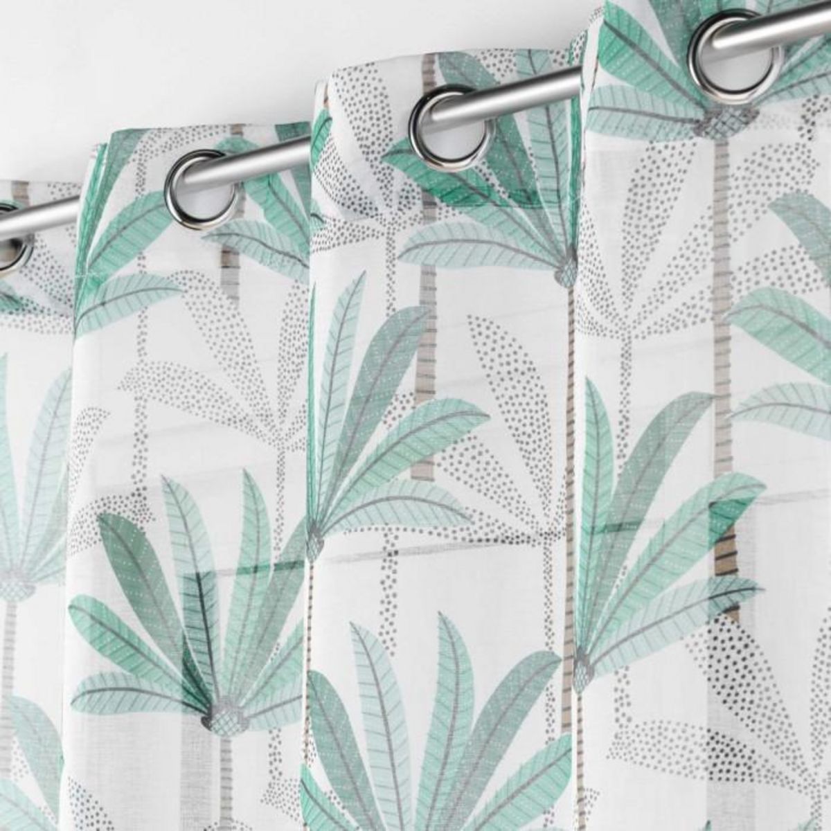 Paris Prix Rideau Voilage à Œillets  Oasis  140x240cm Vert