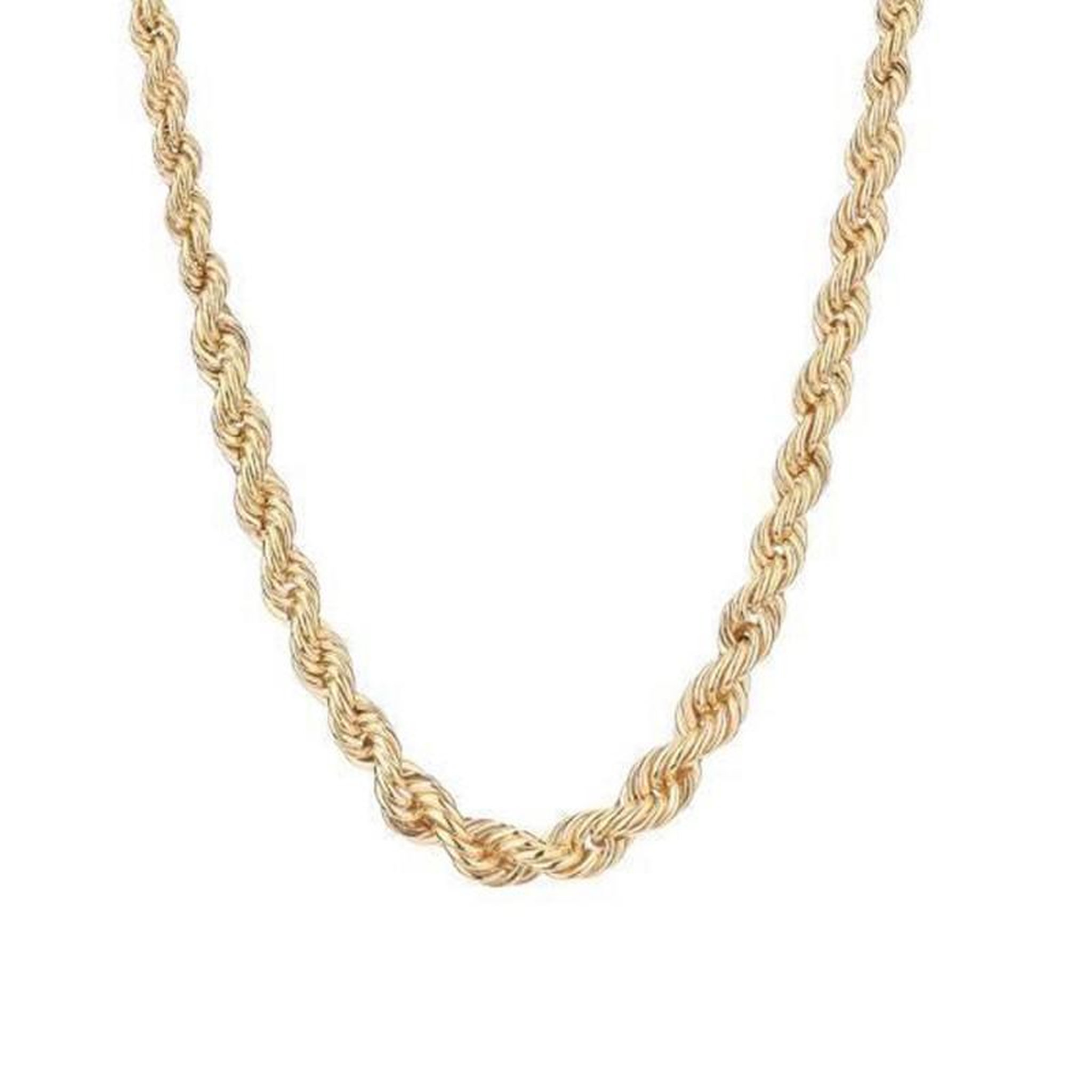 L'ATELIER D'AZUR Collier Femme Maille Corde en Chute - Or Jaune