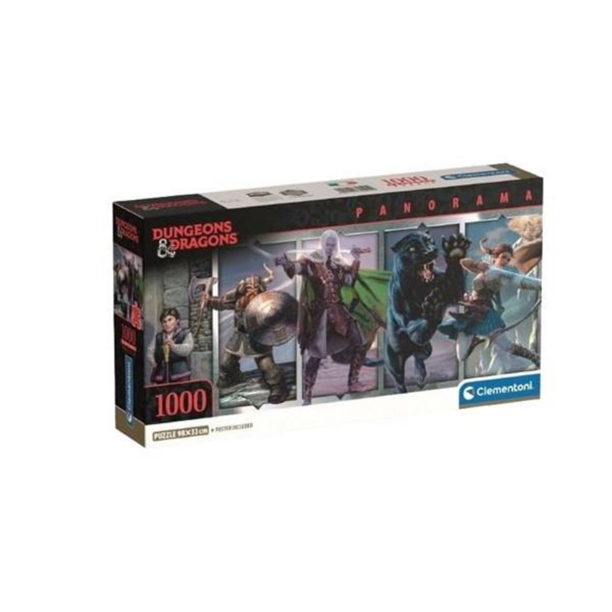 CLEMENTONI Puzzle compact 1000 pièces Clementoni Panorama Donjons et Dragons