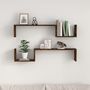Voir la diapositive 3 : VIDAXL Etageres murales 2 pcs Chene fume 100x15x20cm Bois d'ingenierie