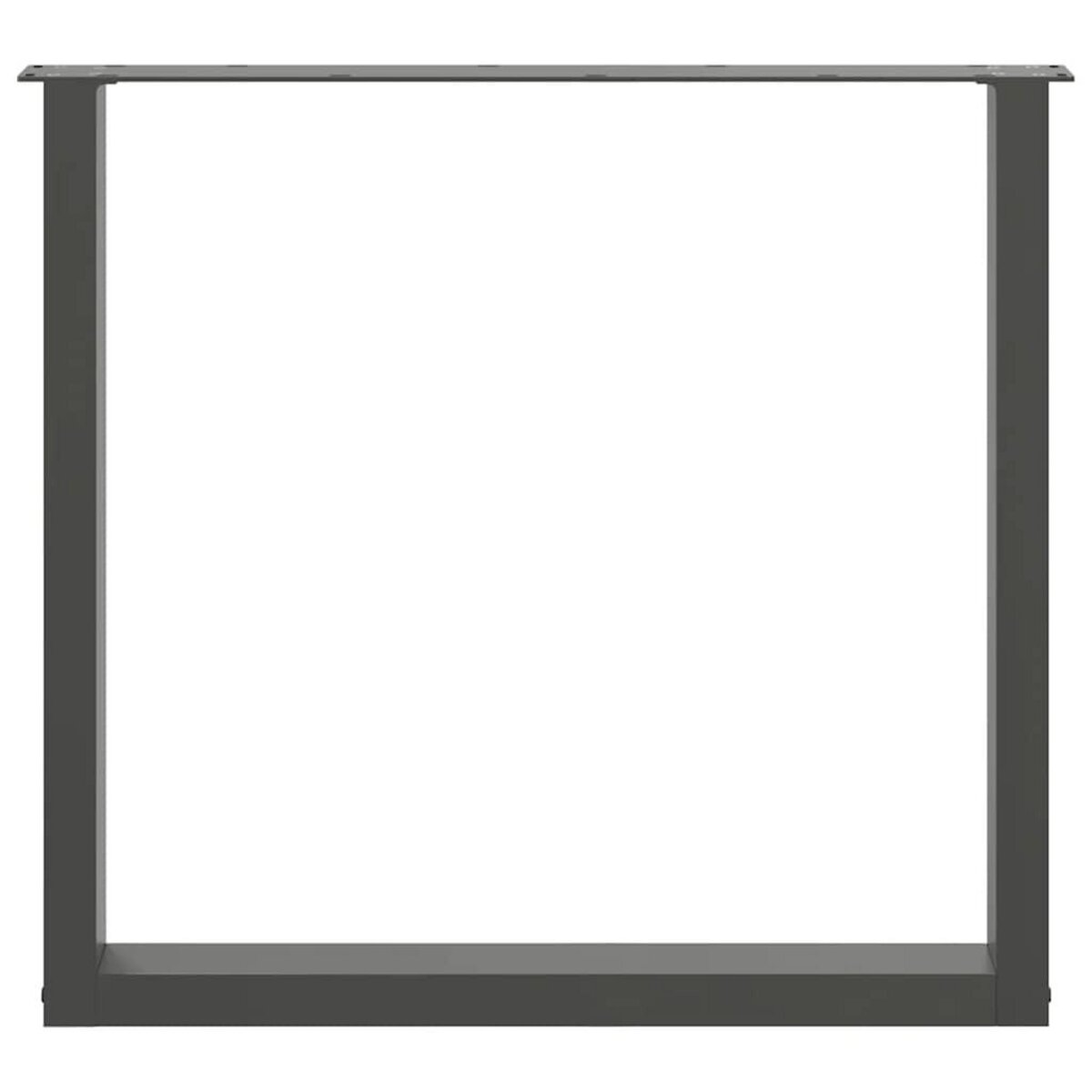 VIDAXL Pieds de table basse forme de U 3 pcs anthracite 90x(72-73) cm