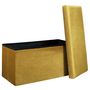 Voir la diapositive 3 : The Home Deco Factory Coffre banc pliable design velours Giulia