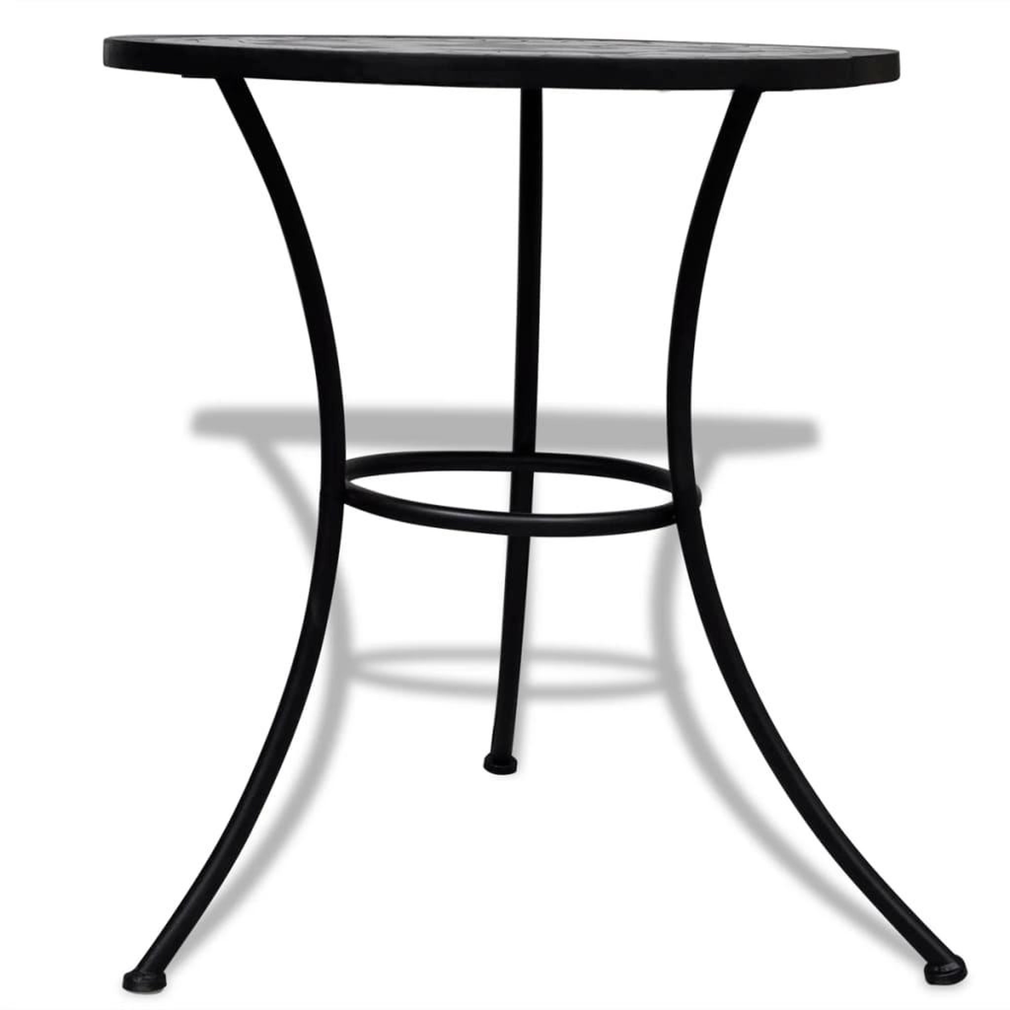 Voir la diapositive 3 : VIDAXL Table de bistro Noir et blanc 60 cm Mosaïque