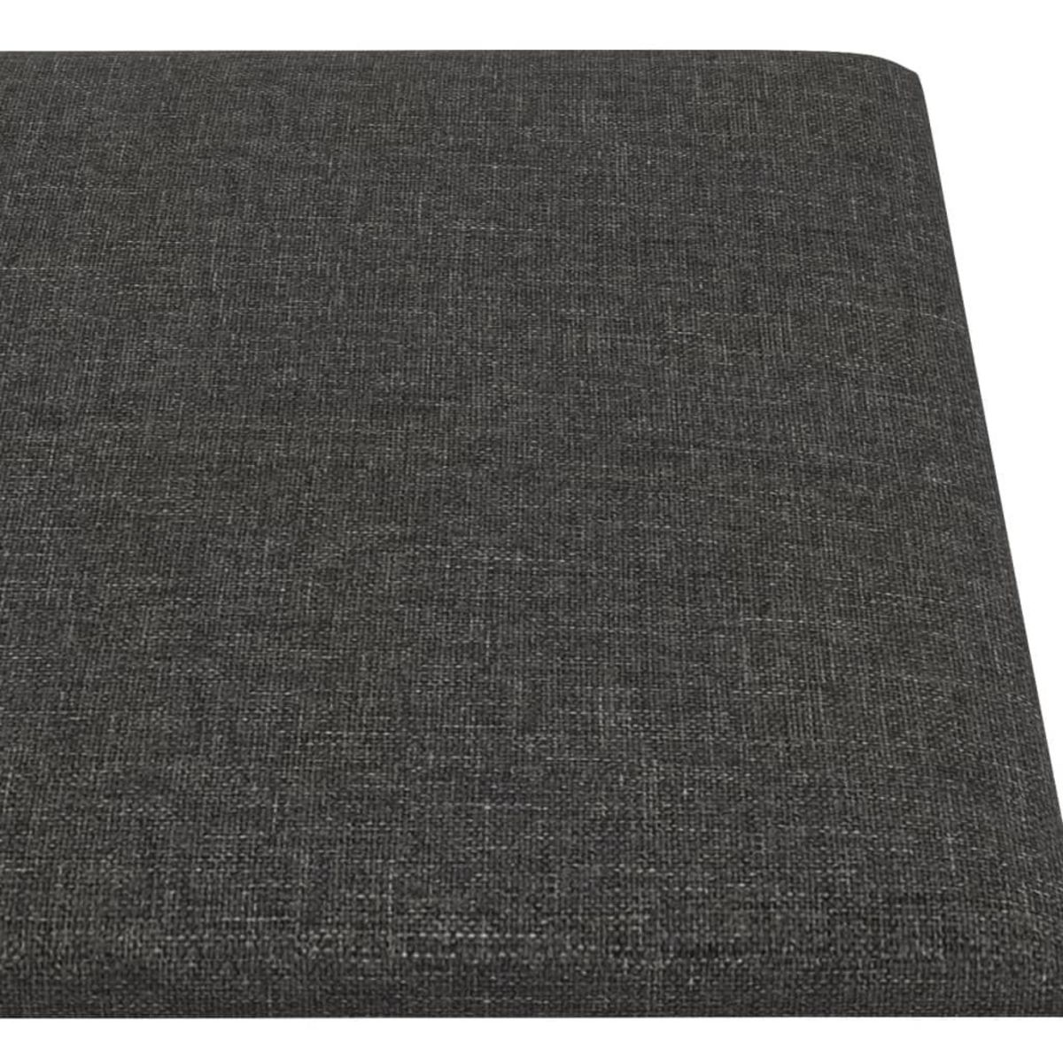 VIDAXL Panneaux muraux 12 pcs Gris fonce 90x15 cm Tissu 1,62 m²