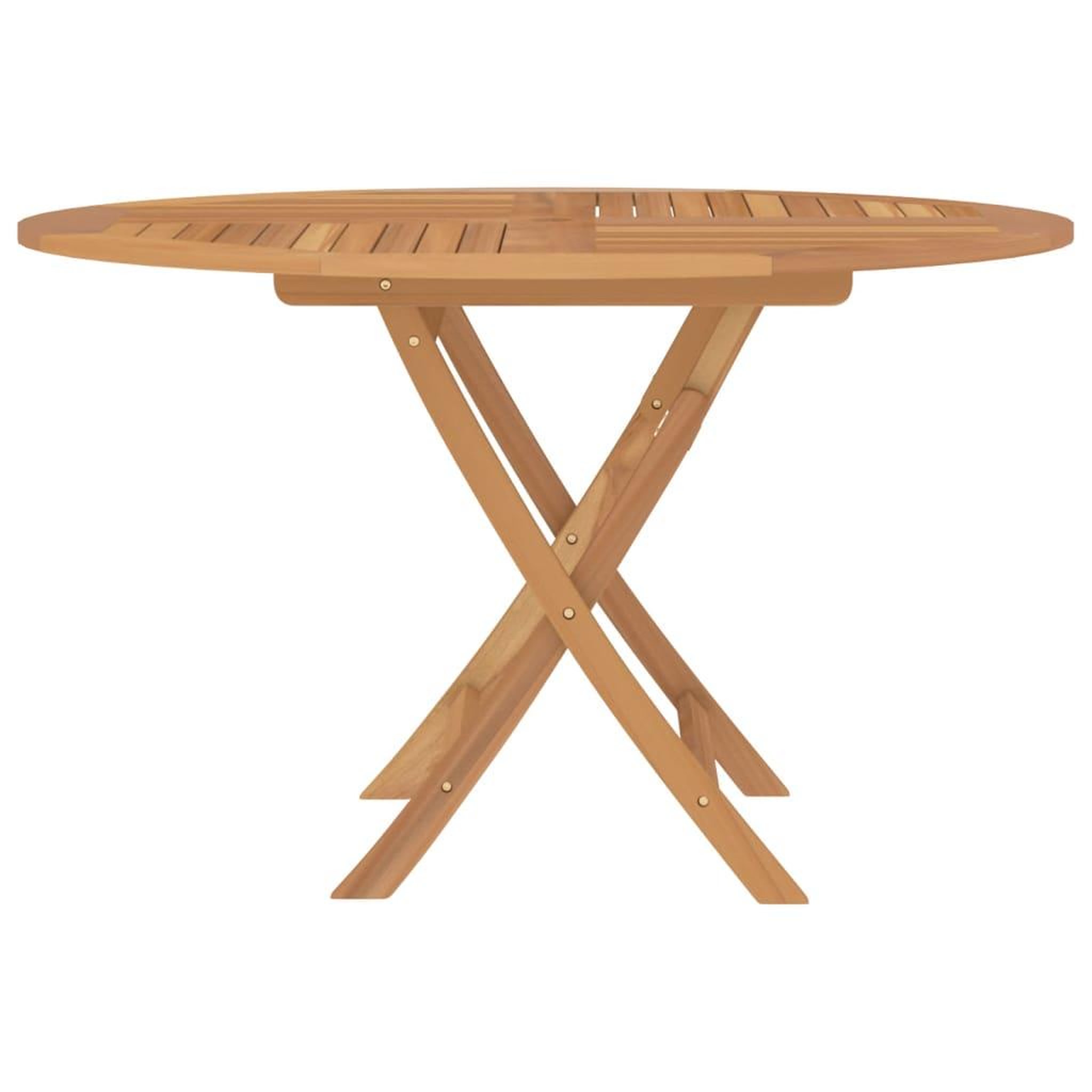 Voir la diapositive 4 : VIDAXL Table pliable de jardin Ø 110x75 cm bois massif de teck