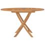 Voir la diapositive 4 : VIDAXL Table pliable de jardin Ø 110x75 cm bois massif de teck