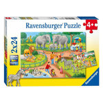 RAVENSBURGER Ravensburger Puzzle A Day at the Zoo, 2x24st. 78134