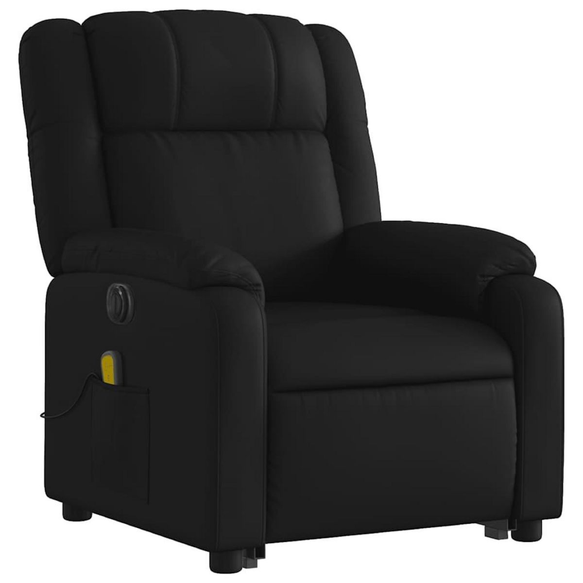 VIDAXL Fauteuil inclinable de massage electrique noir similicuir