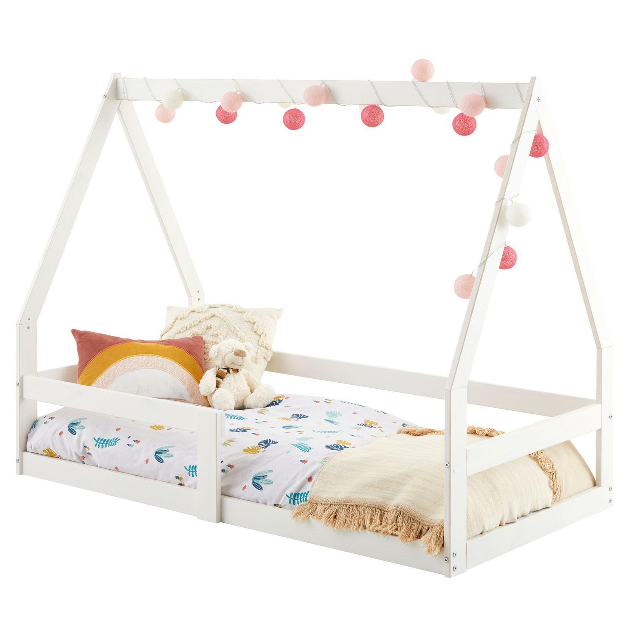 Voir la diapositive 1 : IDIMEX Lit cabane LUSIA 80 x 160 cm, en pin massif
