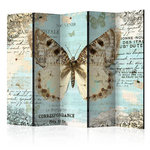 Paris Prix Paravent 5 Volets  Postcard with Butterfly  172x225cm