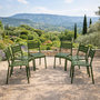 Voir la diapositive 2 : CONCEPT USINE Lot de 6 chaises de jardin empilables vertes BERGAME