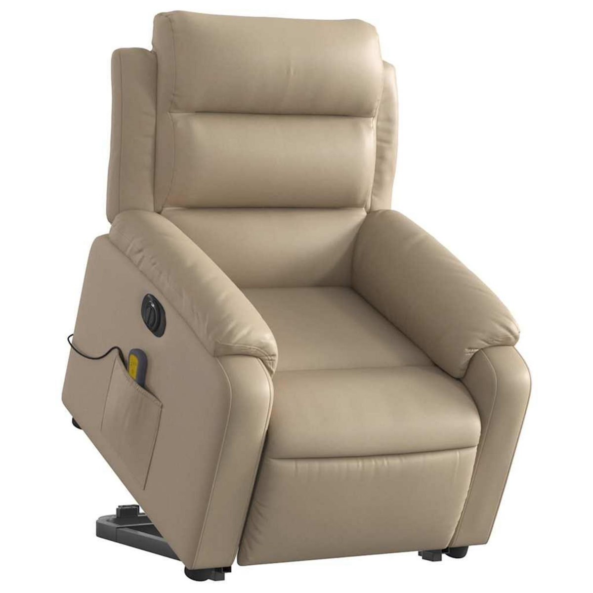 VIDAXL Fauteuil inclinable de massage electrique cappuccino similicuir