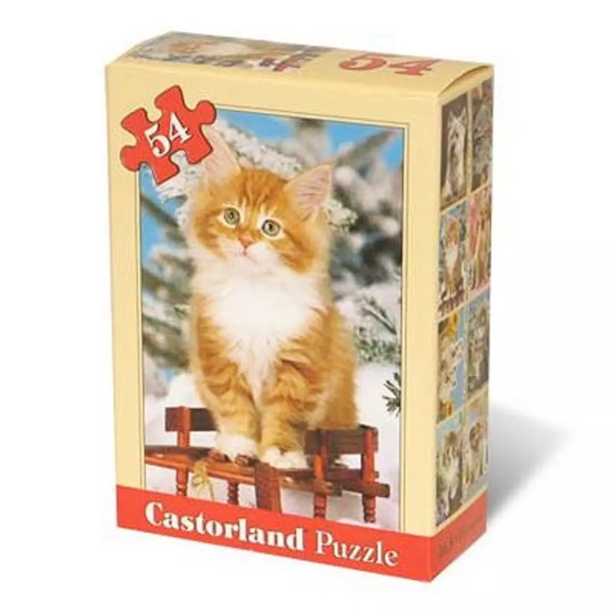 Castorland Puzzle 54 pièces - Mini puzzle : Pause hivernale du chaton roux
