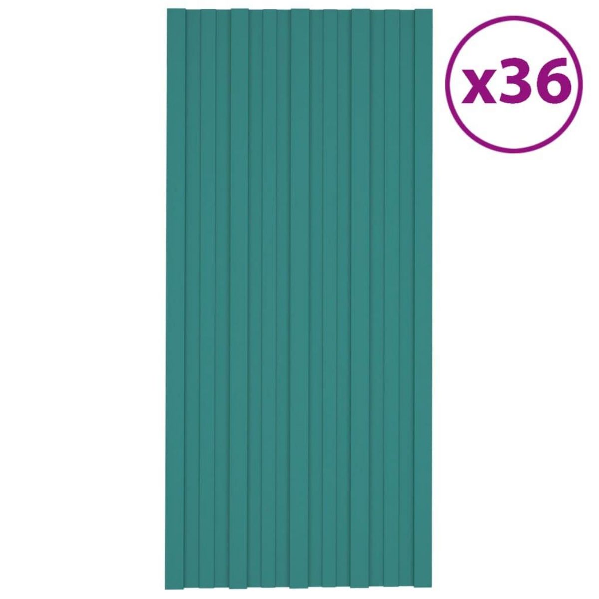 VIDAXL Panneaux de toiture 36 pcs Acier galvanise Vert 100x45 cm