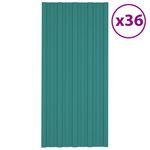 VIDAXL Panneaux de toiture 36 pcs Acier galvanise Vert 100x45 cm