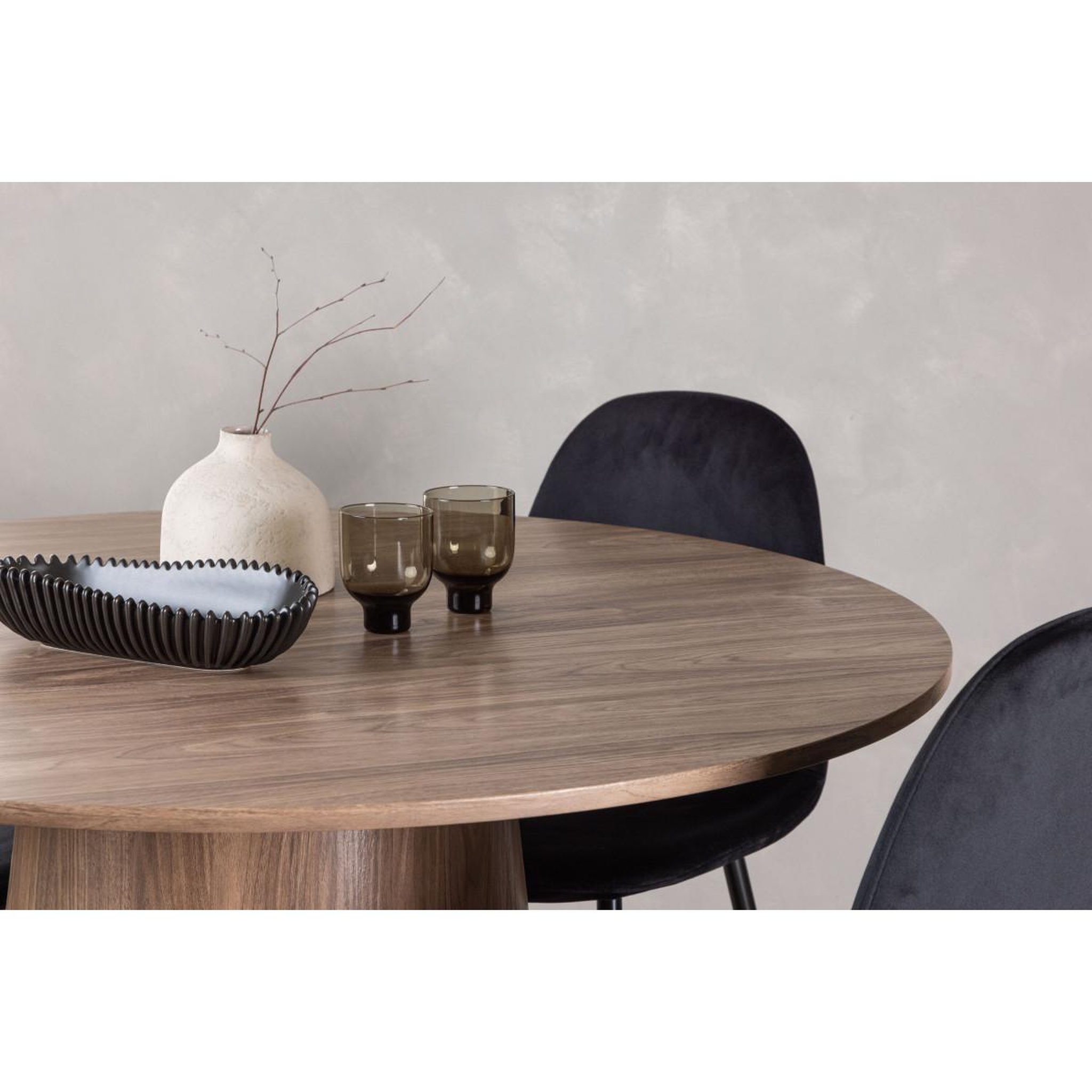Voir la diapositive 5 : Paris Prix Ensemble table à manger & 4 chaises  lanzo & polar  120cm marron & noir