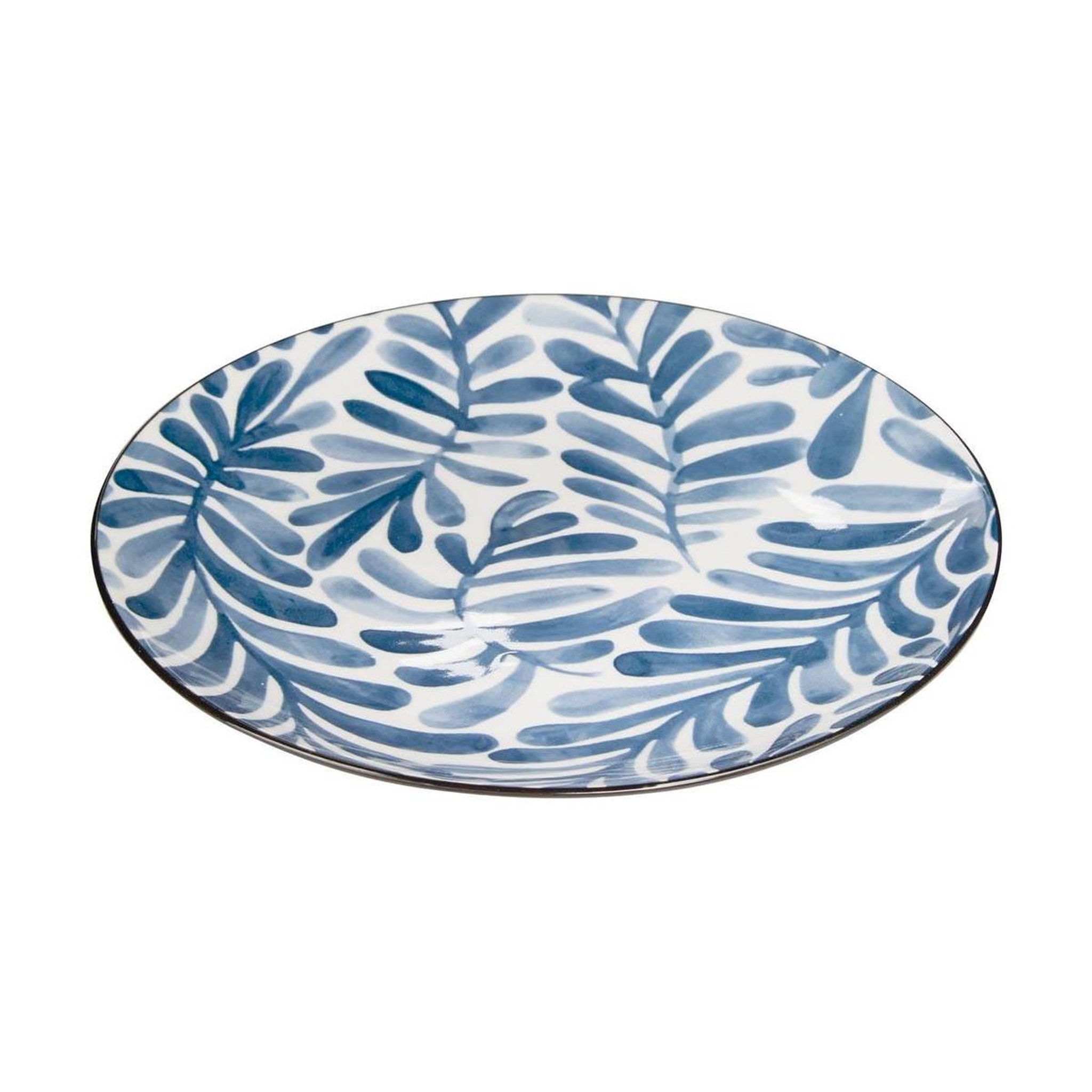 SECRET DE GOURMET Lot de 6 assiettes à dessert  umami feuille  19cm bleu