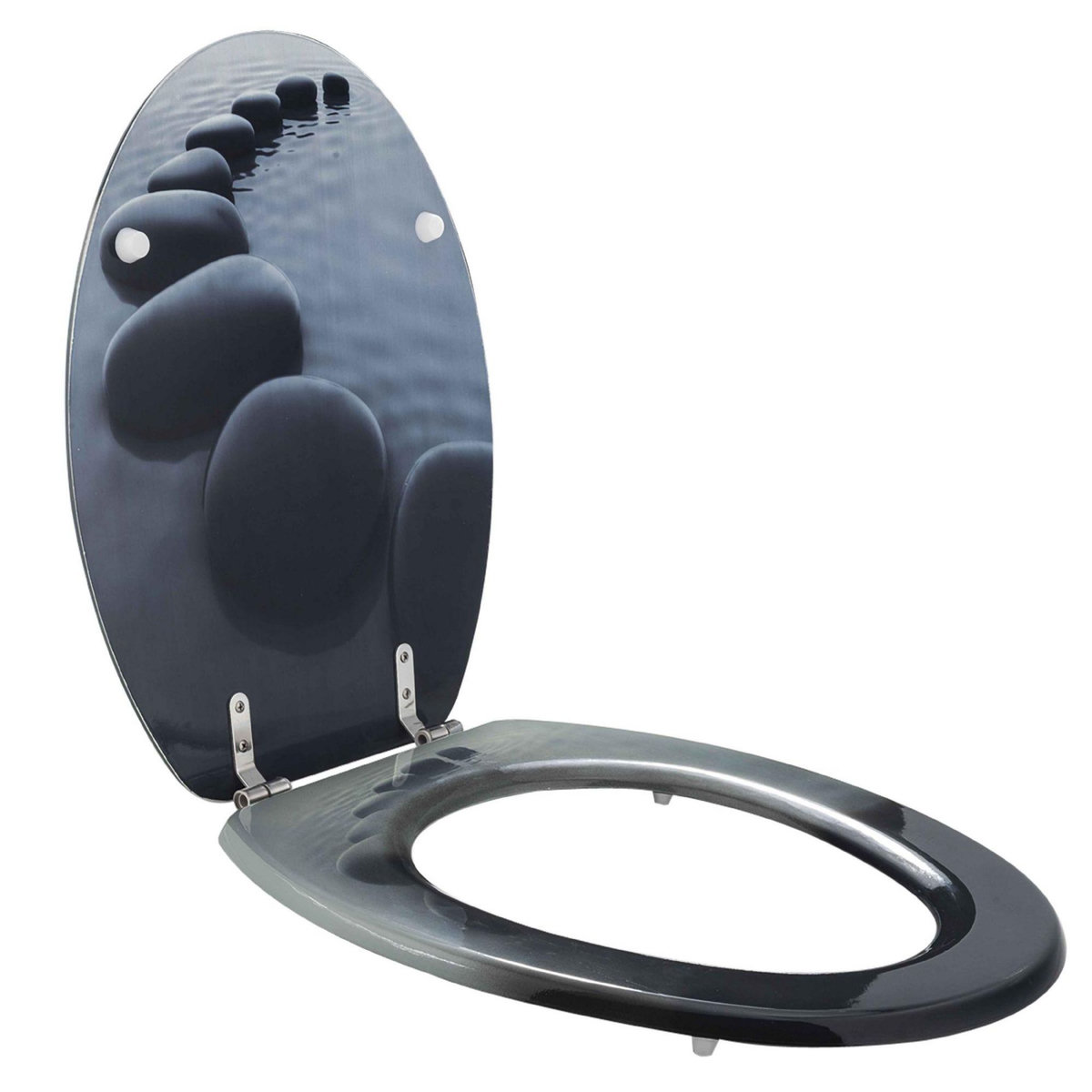 Msv Abattant de wc modele chemin de galets