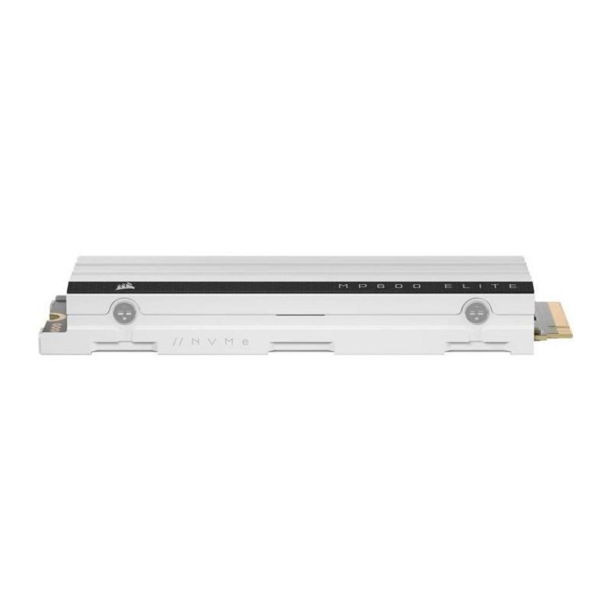 Corsair Disque SSD interne - CORSAIR - MP600 ELITE 1TB Gen4 PCIe x4 NVMe M.2 SSD optimisé pour PS5 avec dissipateur LP - Blanc