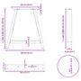 Voir la diapositive 6 : VIDAXL Pieds de table basse forme de A 2 pcs blanc 80x(72-73) cm acier