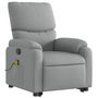 Voir la diapositive 4 : VIDAXL Fauteuil de massage inclinable Gris clair Tissu