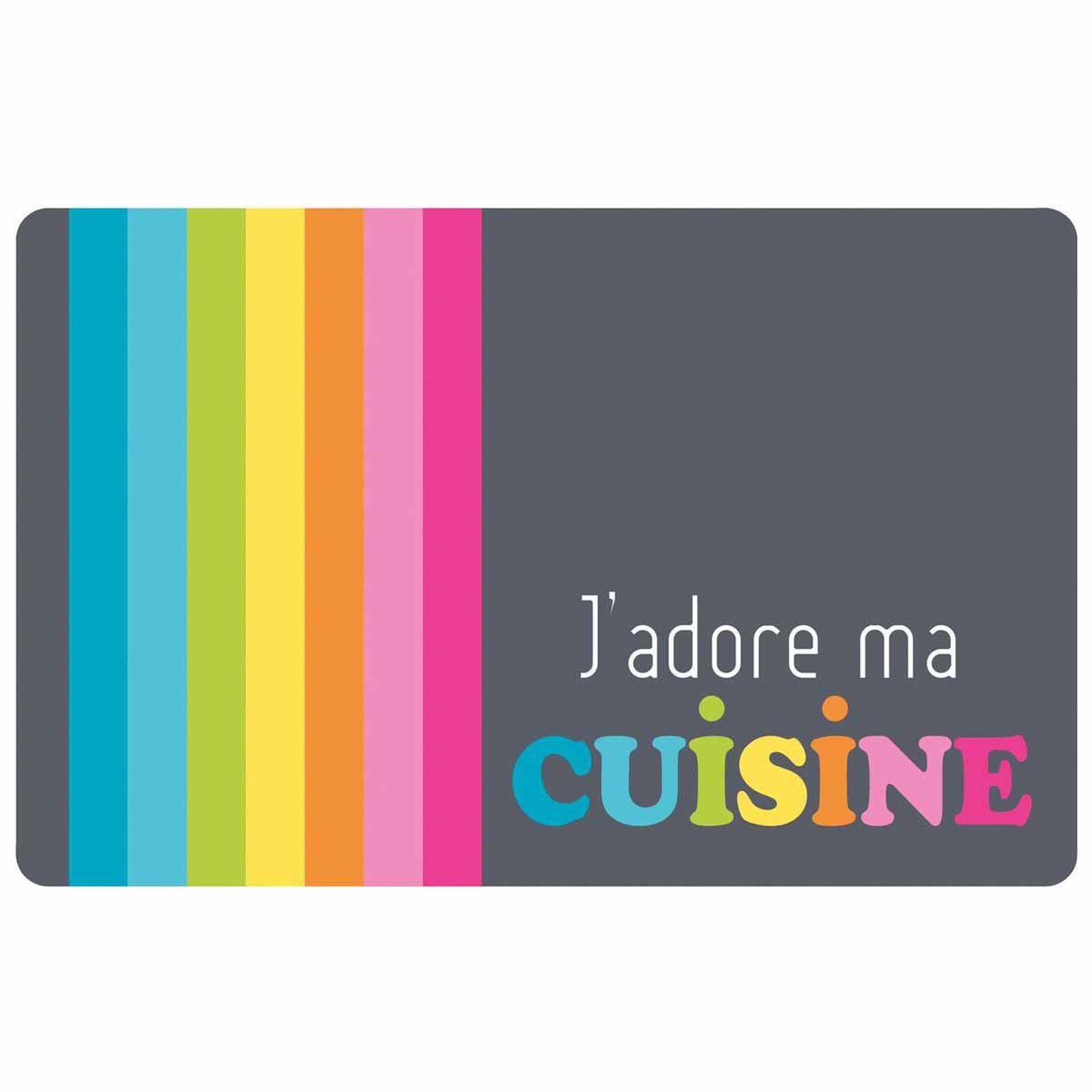 Douceur d'Intérieur Set de table imprimé  jardins d'été  28x44cm gris