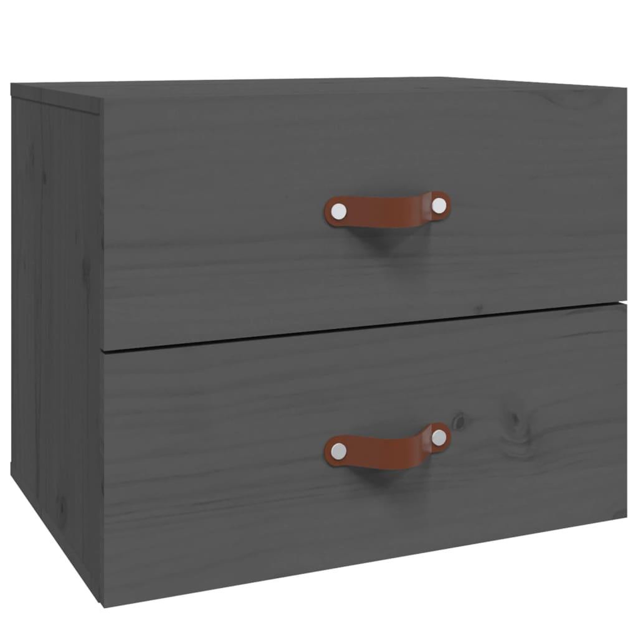 Voir la diapositive 5 : VIDAXL Tables de chevet murales 2 pcs Gris 50x36x40 cm