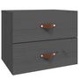 Voir la diapositive 5 : VIDAXL Tables de chevet murales 2 pcs Gris 50x36x40 cm