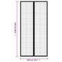 Voir la diapositive 6 : VIDAXL Rideaux de porte anti-insectes 2 pcs et aimants noir 220x100 cm