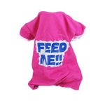 DIVERS T-shirt pour chien Feed me - Taille S. Coloris disponibles : Rose