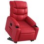 Voir la diapositive 3 : VIDAXL Fauteuil inclinable electrique rouge similicuir