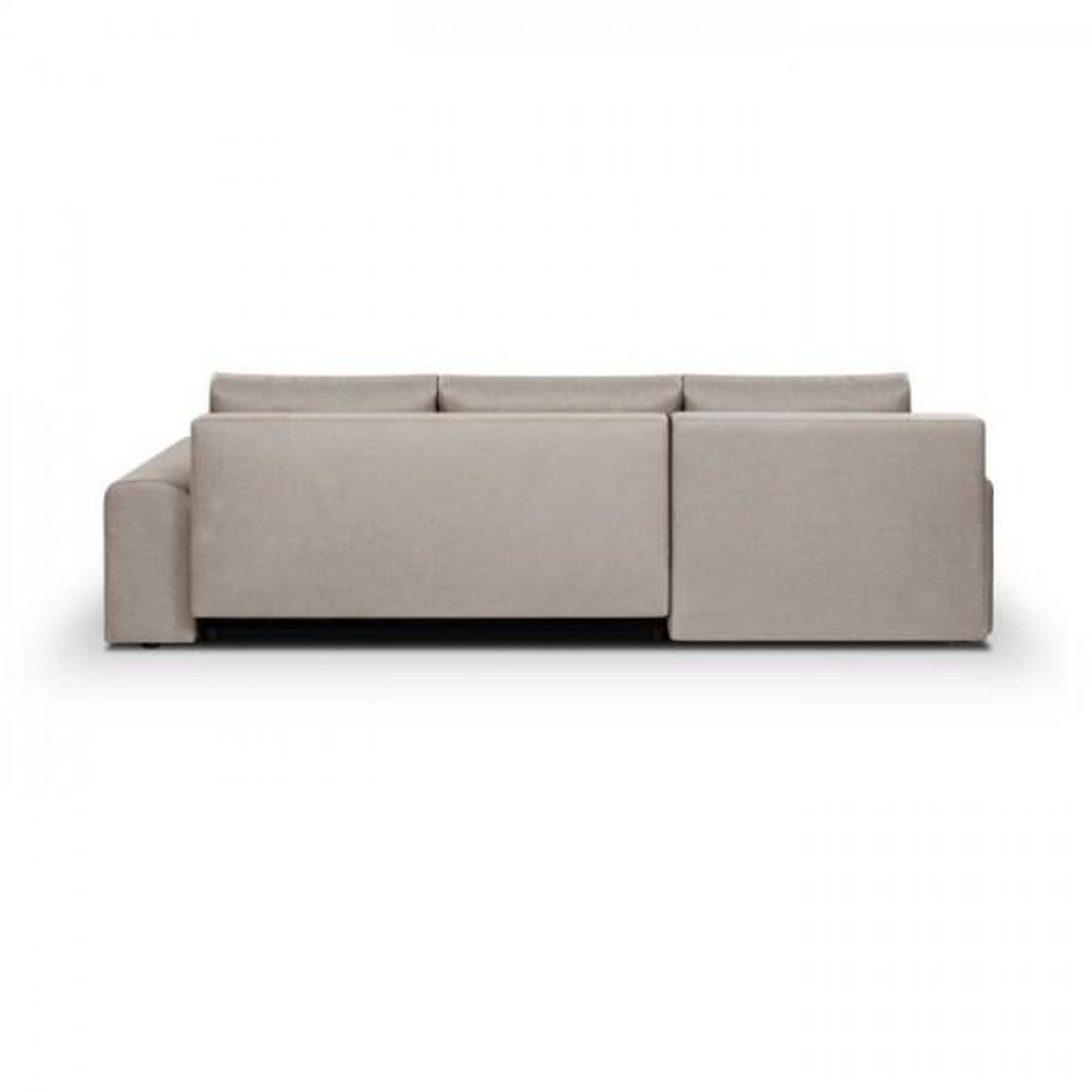 Voir la diapositive 6 : MARKET24 Canapé d'angle convertible réversible + coffre de rangement - Tissu Beige - L 289 x P 94/188 x H 88 cm - INDIAN