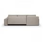 Voir la diapositive 6 : MARKET24 Canapé d'angle convertible réversible + coffre de rangement - Tissu Beige - L 289 x P 94/188 x H 88 cm - INDIAN
