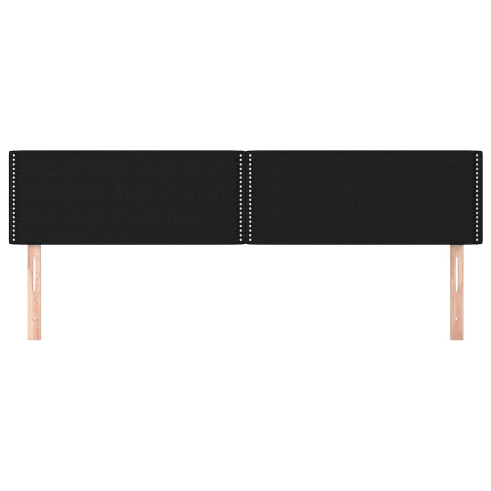 Voir la diapositive 3 : VIDAXL Tetes de lit 2 pcs Noir 80x5x78/88 cm Tissu