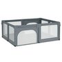 Voir la diapositive 2 : VIDAXL Parc pour bebe avec 2 portes Gris clair Tissu Oxford