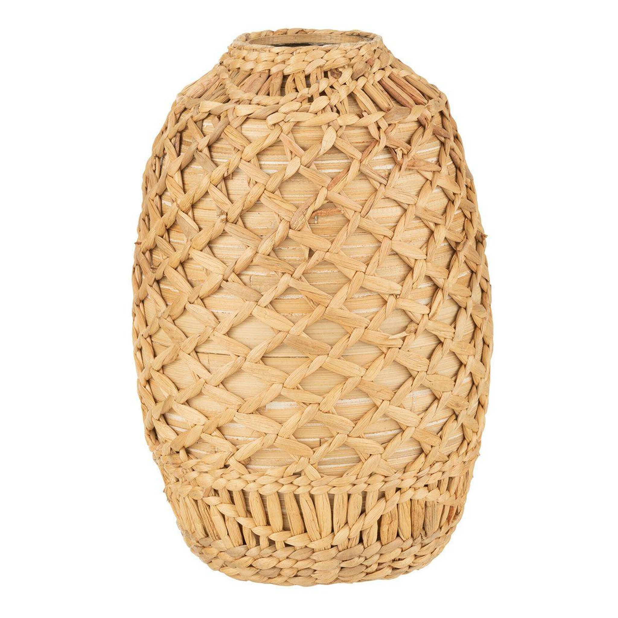 J-LINE Vase déco tressé  bambou  37cm naturel