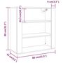 Voir la diapositive 6 : VIDAXL Armoire murale Chene fume 80x33x80 cm Bois d'ingenierie