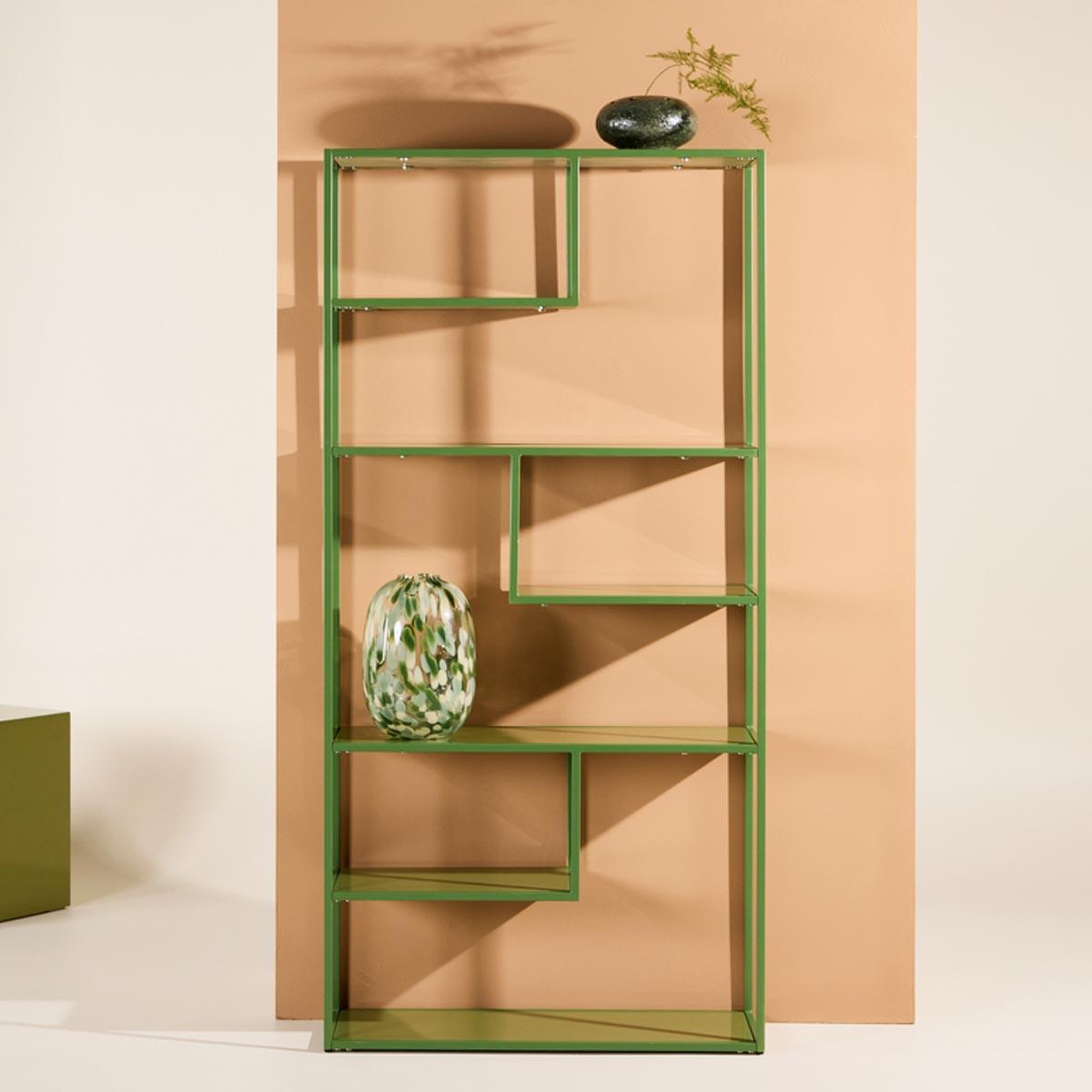 Voir la diapositive 5 : Paris Prix Étagère bibliothèque 6 niveaux  staal  164cm vert