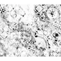 HABITABLE Crédence adhésive en alu imitation Marbre - L. 70 x l. 40 cm - Blanc, Noir et Bleu nuit